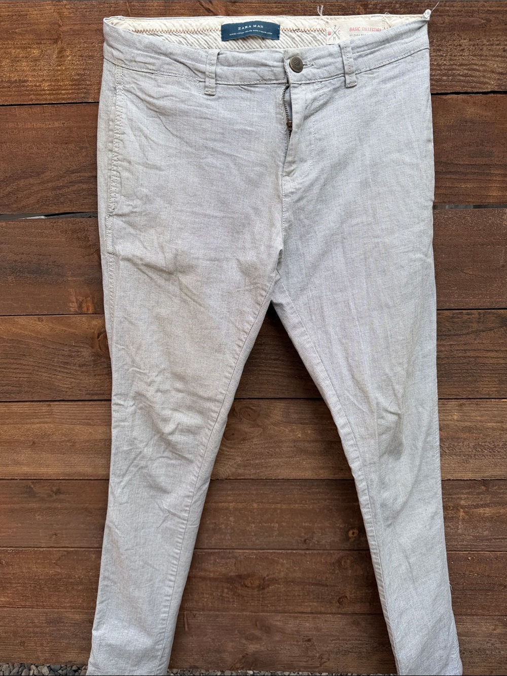Zara Slim Light Beige/Taupe Chinos